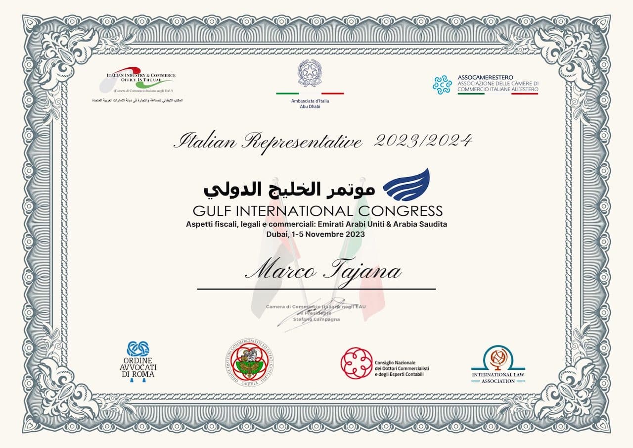 Certificazione Gulf Tajana